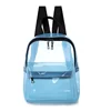 Cheap PVC clear waterproof school black travel backpack with customized logo