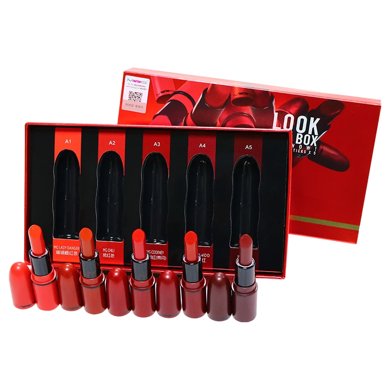 

Brand MYG private label make up wholesaler 5pcs/lot lip stick lipstick set, N/a