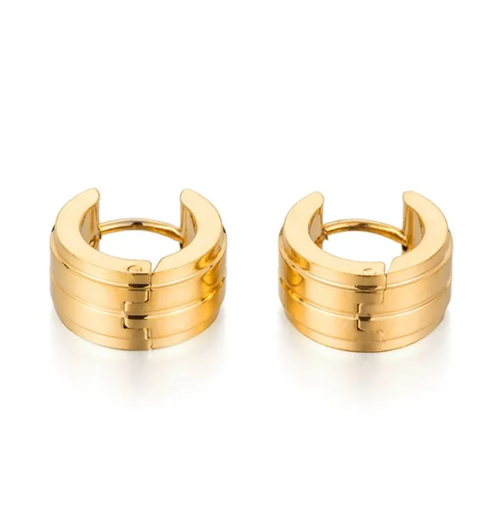 

Personality Male Cheap Earrings Stainless Steel Factory Price Direct Sales Of 4*9 Clip-on Long Earrings, Gold,rose gold, steel