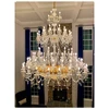 Custom hotel big empire crystal chandelier lighting