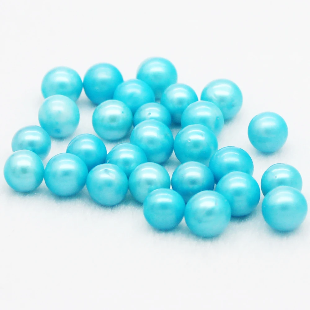 

5A grade size 6-7mm freshwater pearl loose pearl round # 3 blue pearl wholesale
