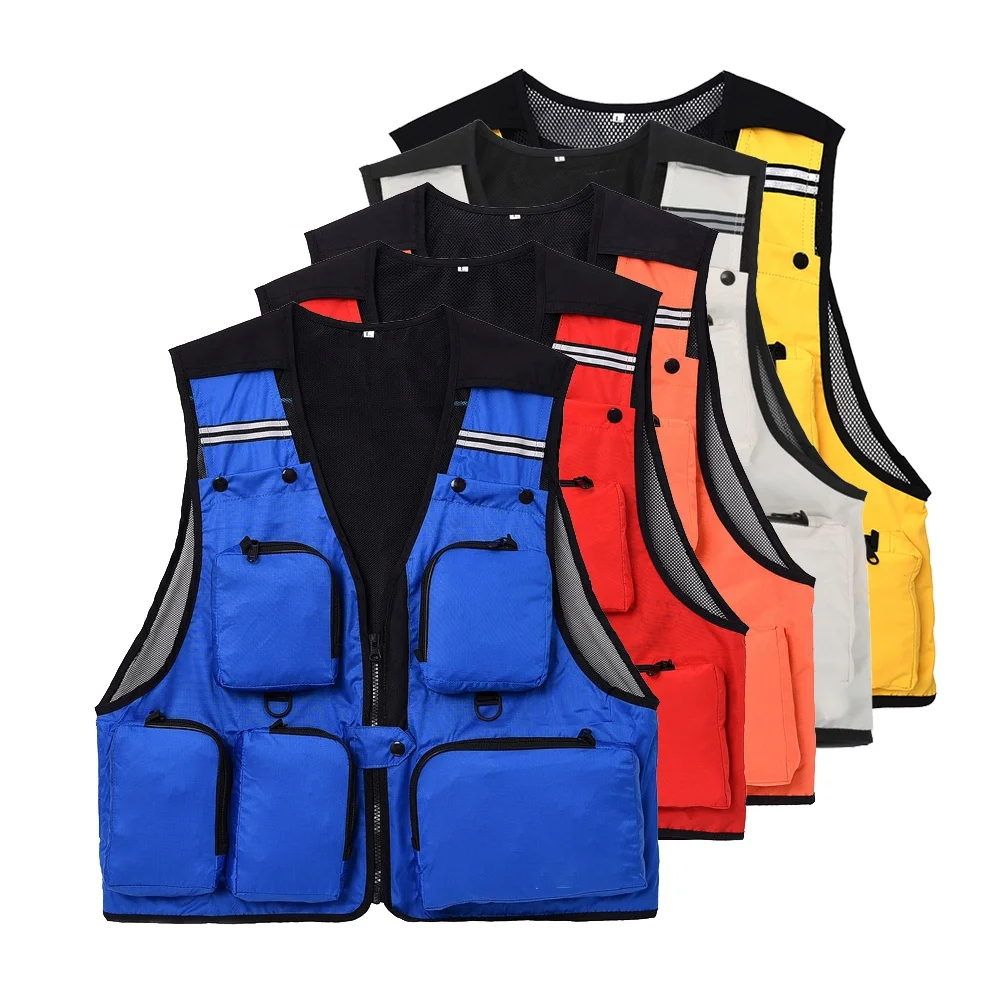 

Men's Multi Pockets Cargo Waistcoat Vest For climbing fishing shooting Hiking Journalist Photography Vest Waistcoat, 9colors