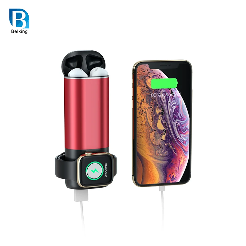 

Portable Wireless Power Bank 3 in 1 Qi Wireless Charger For Mobile Phone, Black/(red;black;grey;silver) white/(red;silver)