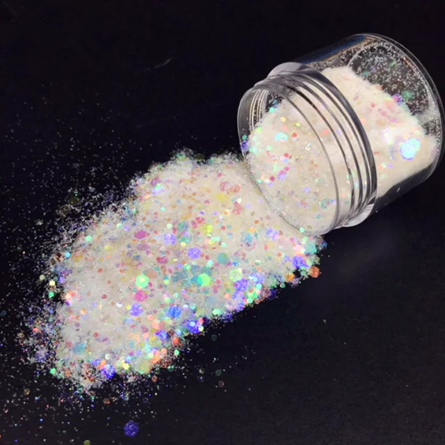 

24 colors Color rainbow glitter mixed ,Shiny metallic Glitter Powder , solvent resistant brightness Rainbow mixed