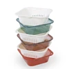 Wholesale Kitchen Utensil wash tool Fruit Sieve Strainer small Plastic Colander