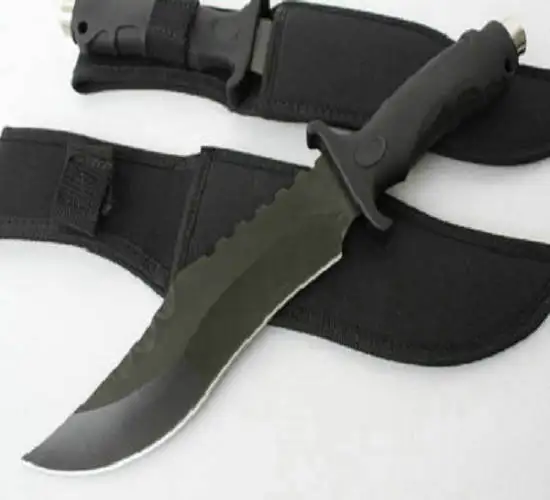 

420j2 57HRC stainless blade rubber+plastic handle OEM fixed camping knives bowie knife rescue tool Dropshipping 0368