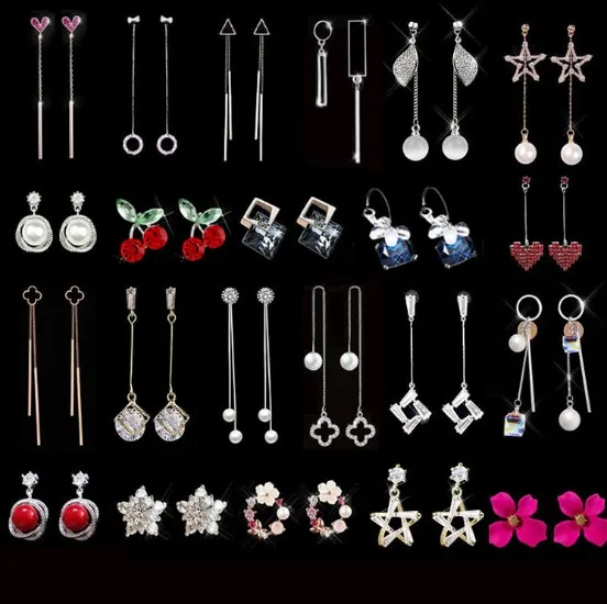 

Thailand long jewellery cheap china flower earrings, Multicolor