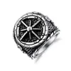 2019 New Fashion Vintage Creative Wide Face Stainless Steel Cross Men's Ring