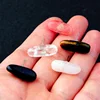 Clear Rough Gem Point Crystal Raw Aura Natural Unique Stud Earrings