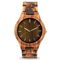 

Simple gold natural wood watch handmade wooden watch custom