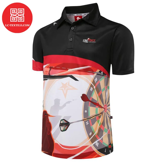 

factory fast delivery custom logo full size sublimation print polyester team polo dart shirts, Clear