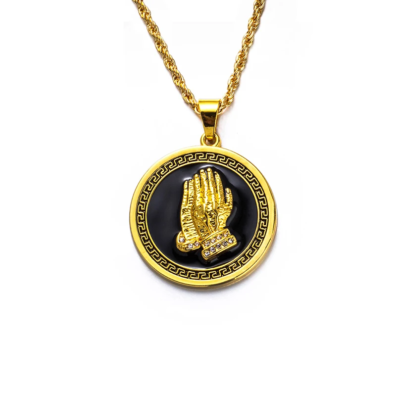 

Craft Wolf Fashion Necklace 2019 Women Men Stainless Steel Personalized Prayer Beads Necklace, Gold, steel