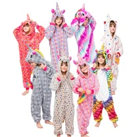

Wholesale pajamas unicorn flannel pajamas costume unisex cartoon onesie pajamas