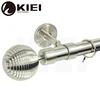 adjustable fitting room corner window brass copper pipe curtain rod