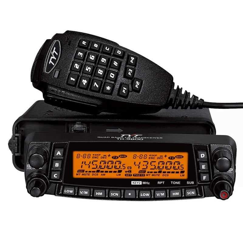 

50W mobile radio transceiver TYT TH-9800 Car Radio Quad band Two Way Radio, Black