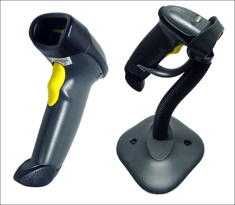 

Best Price LS2208 High performance 1D Barcode Reader linear USB Wired Handheld Barcode Scanner Kit with Stand, Black