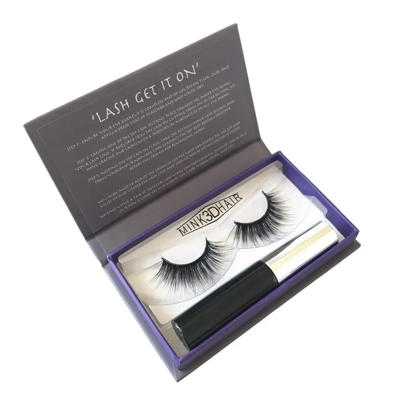 New Style Silk Magnetic Eyelashes eyeliner with Cases