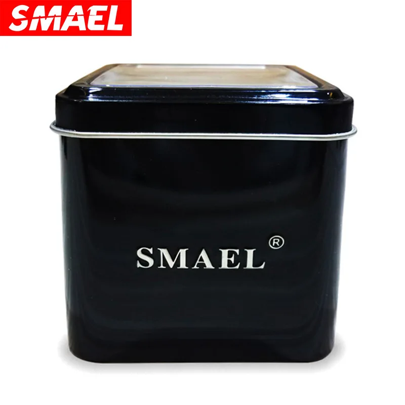 Smael Original Gift watch Box for Sport Watches Men Watch Accessory LED Digital Watch Box Protection Square Boxes