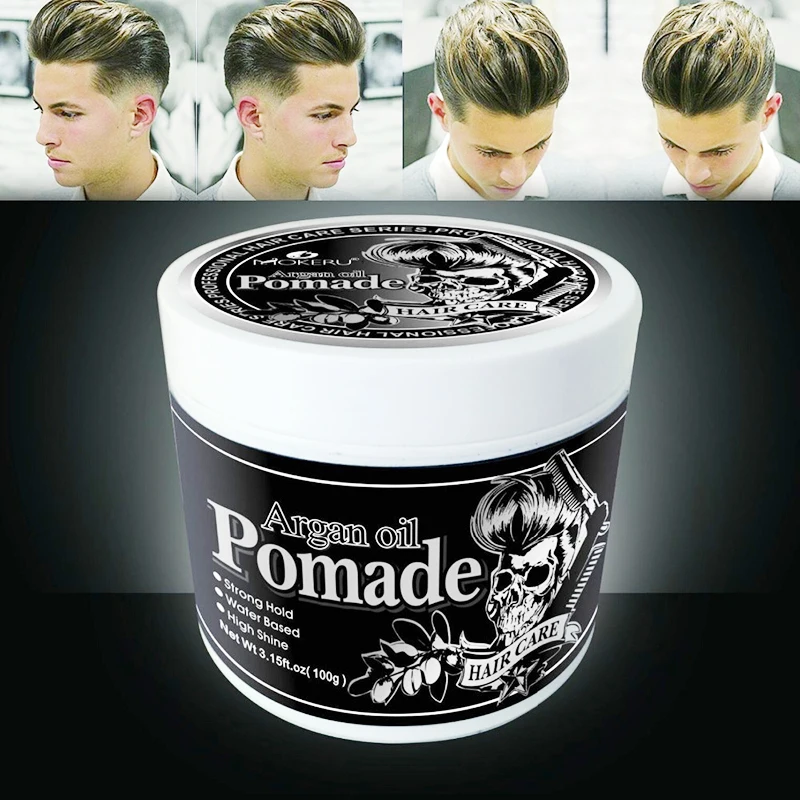 

Free Shipping Wholesale Strong Hold Hair Gel Wax For Men Long lasting Hair Balsam Oil Wax For Hair Styling Edge Control, Brown