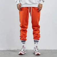 

2019 Chenp wholesale 3M reflect custom logo printing mens sweatpants stylish polyester blank mens orange joggers
