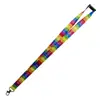 New Model Various Color Rainbow Lanyard With Safety Break Away Clip