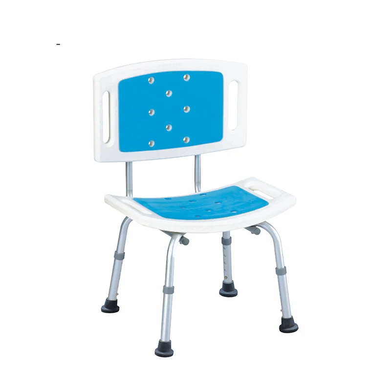 Bath Room Shower Chair Seat With Back Rest Aluminum Frame Buy Bath