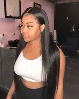 

13x4 Lace Front Human Hair Wigs Pre Plucked For Black Women Remy Brazilian Straight Lace Front Wig With Baby Hair Bleached Knots