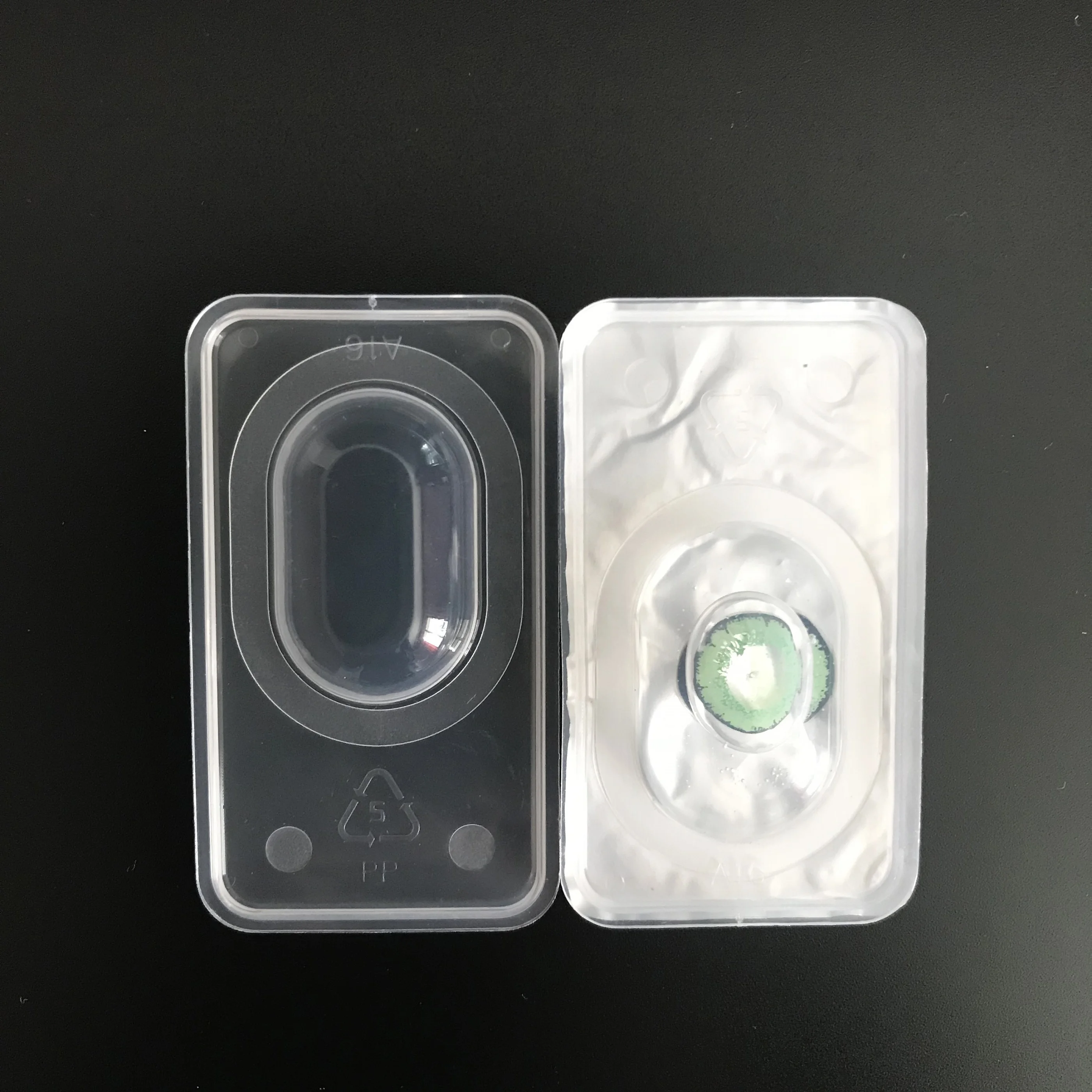 

PP blister transparent color for contact lens packaging use