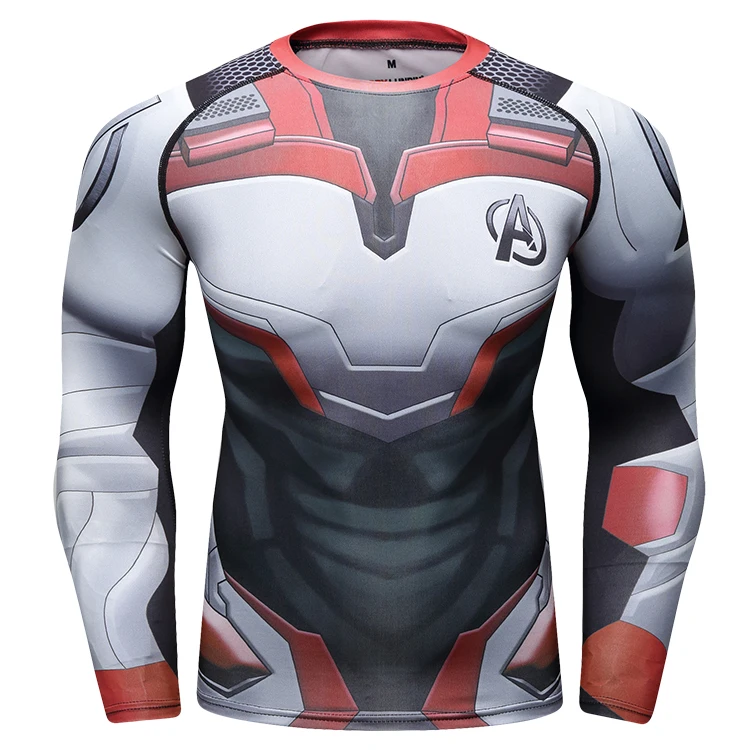 

Free Shipping Cody Lundin Marvel Superhero Clothing Men Endgame Compression Long Sleeve T Shirts