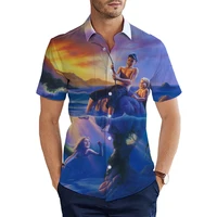 

MOQ 1 Drop shipping print on demand 2019 style us polo oversize man shirt
