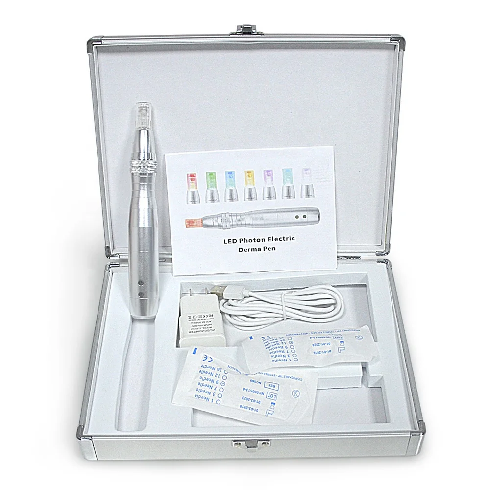 

PSKY Wireless Electric Nano Micro Needling LED Derma Pen, Silver