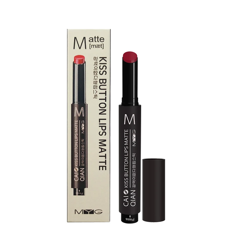 

Brand MYG Wholesale Cosmetics custom private label moisturizing waterproof lipstick in stock, Multi-colors