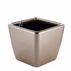 Top quality cup shaped PP control watering gold plastic flowerpot
