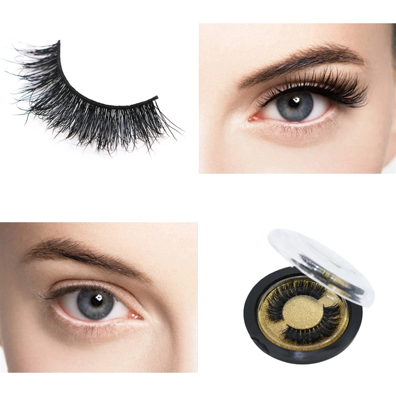 

3D Mink Lashes Natural Full Strip False Eyelashes Soft Hand Made Private Label Lightweight Crisscross Fake Eye Lashes Extensions, Natural black