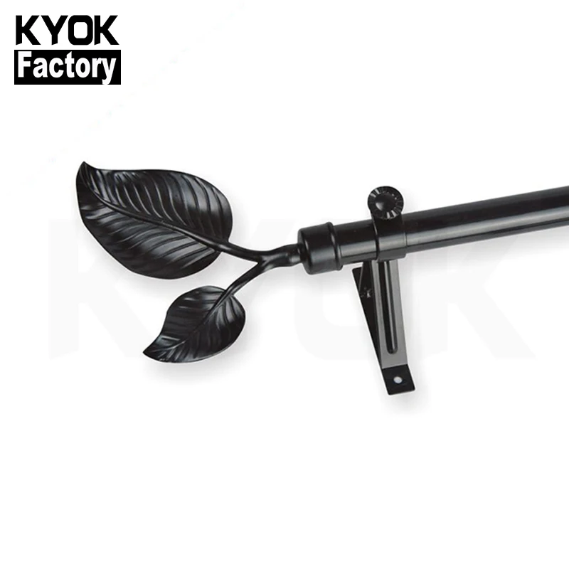 

KYOK Hanging Curtain Rod Powder Coated Hollow Metal Curtain Rod Flexible Shower Curtain Rod With Accessories In Foshan M913, Ab/ac/ss/sn/cp/gp/bk/bks