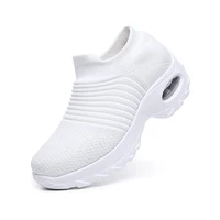

Custom Breathable wedges Socks Sneakers Outdoor Mesh Height Increasing Female Ladies Footwear Women Sport Shoes chaussure femme