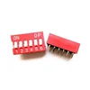 Smart Electronics DIP switch 4 digits Inline dial 2.54 pitch 4P toggle switch Red 1 brand new