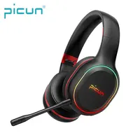 

Picun P80S Over Ear Dual Driver Hybrid Bass Stereo Vibration Wireless Headphones Bluetooth Gaming Headset with Detachable Mic