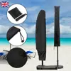 Umbrella Covers Patio UV Sun Waterproof Parasol Covers with Zipper and Telescopic Rod 210T Polyester Black