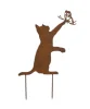 Iron Cat & Butterfly Garden Stake