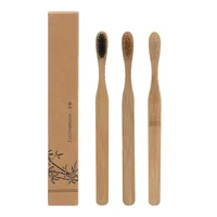 

High End Nylon Bristles OEM Laser Engraving Logo FDA Eco Friendly Bamboo Charcoal Bristle Toothbrush