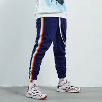 

2019 Wholesale cheap custom mens blank athletic joggers high quality hip hop men striped track pants
