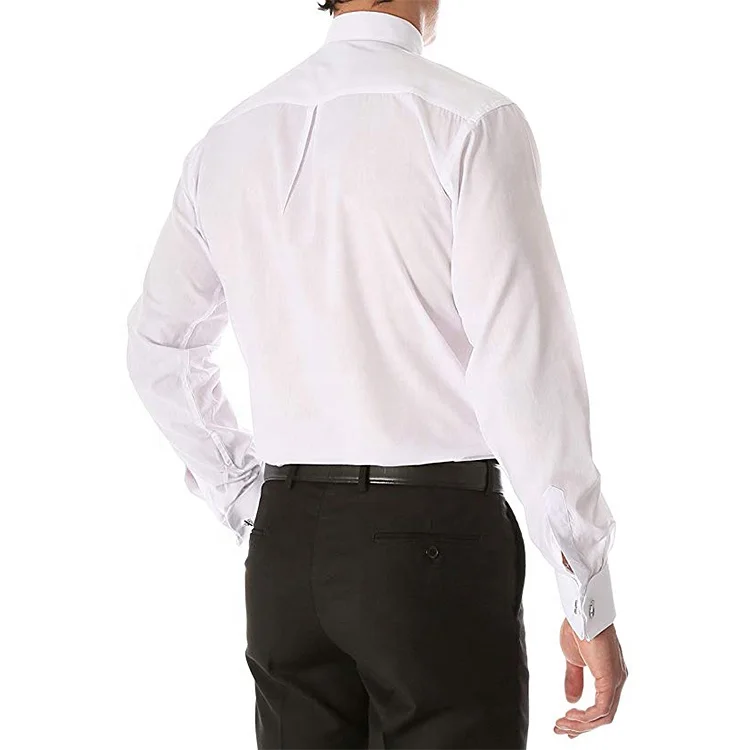 
UK/US White Long Sleeve Clerical Shirt Men 