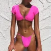 2019 Neon Swimsuits Circular Ring Bikini Sport Thong