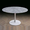 Home Furniture Gel Coat Base Round Marble Top Dining Table