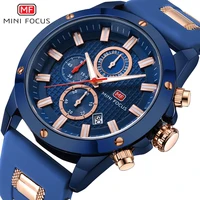 

Mini Focus Custom Logo Business Blue Color Chrono Quartz Men Watch with Discount reloj