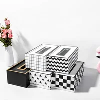 

Factory direct selling customized restuant and hotel decoration craft hand paper wooden tissue box
