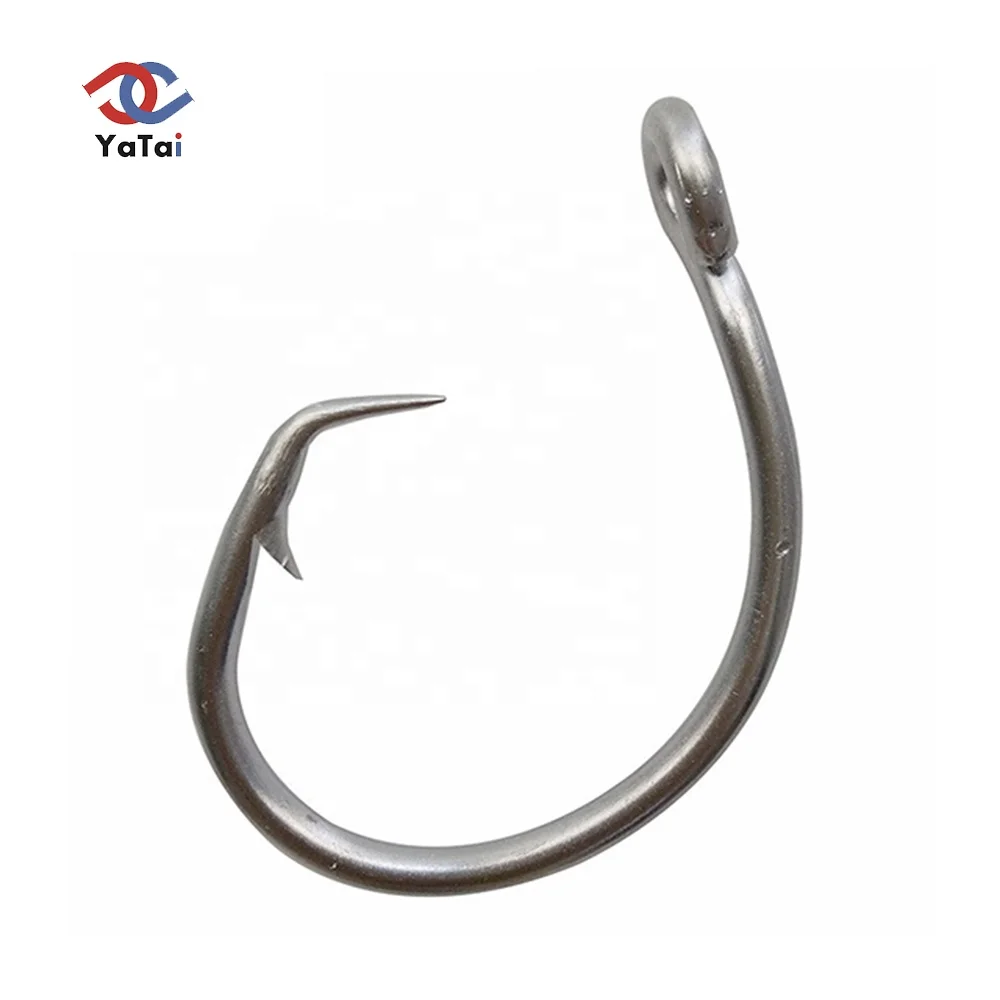 

High Quality 39960 Stainless Steel Tuna Circle Fishing Hook, Black nickel or white nickel