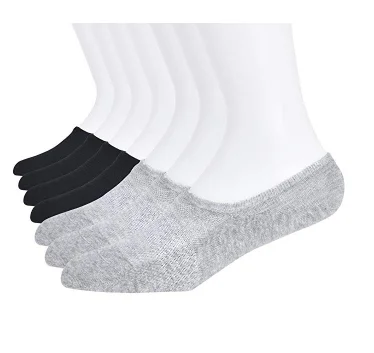 

No Show Socks Mens Cotton Thin Non Slip Low Cut Men Invisible Socks, As picture display