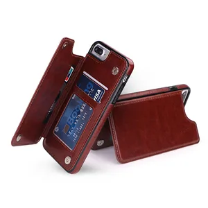 Magnetic Buckle Wallet Leather Phone Cover iPhone